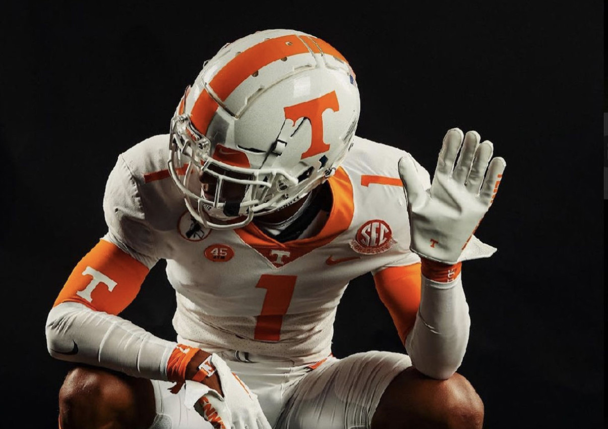 2025 3-star WR Braswell Thomas during an unofficial visit to Tennessee. (Photo courtesy of Braswell Thomas)